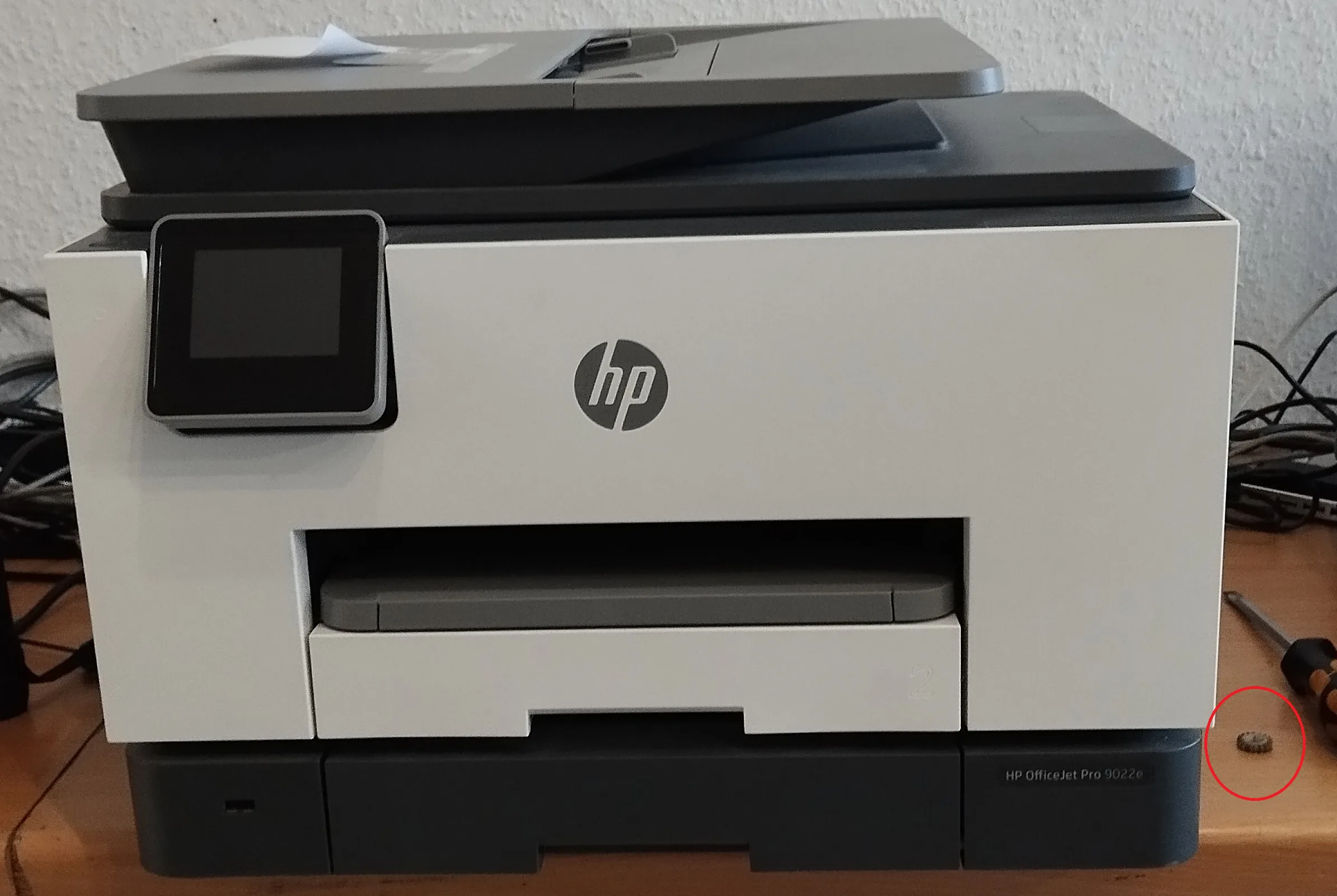 HP OfficeJet Pro 9022 mit defekten Getriebezahnrad