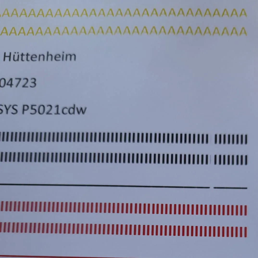 Kyocera druckt Streifen