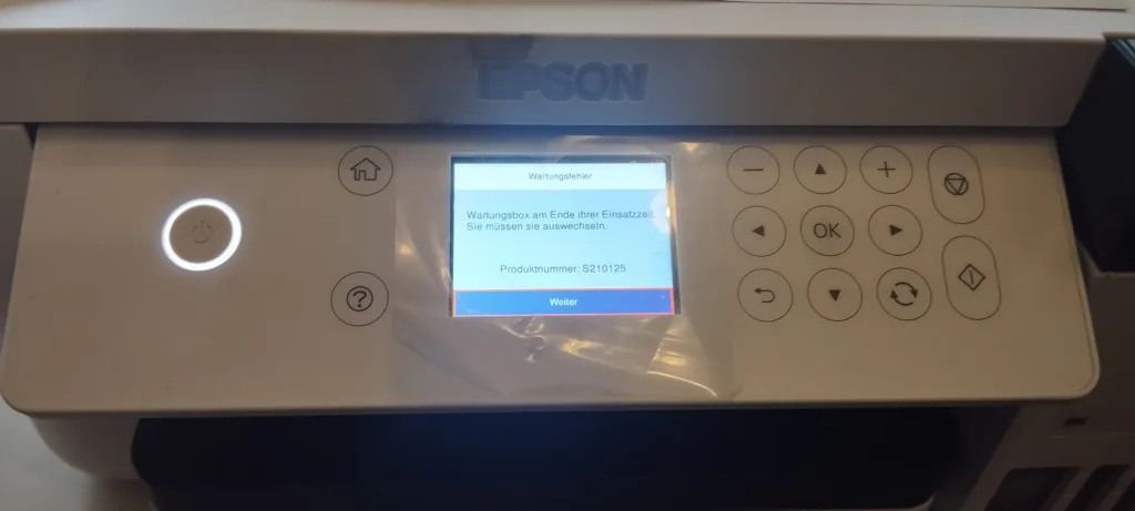 Epson Wartungsfehler