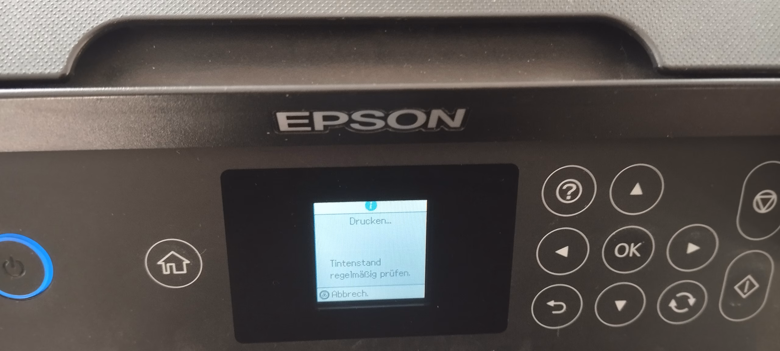 Epson EcoTank ET-2750 mit Meldung Farbkissen